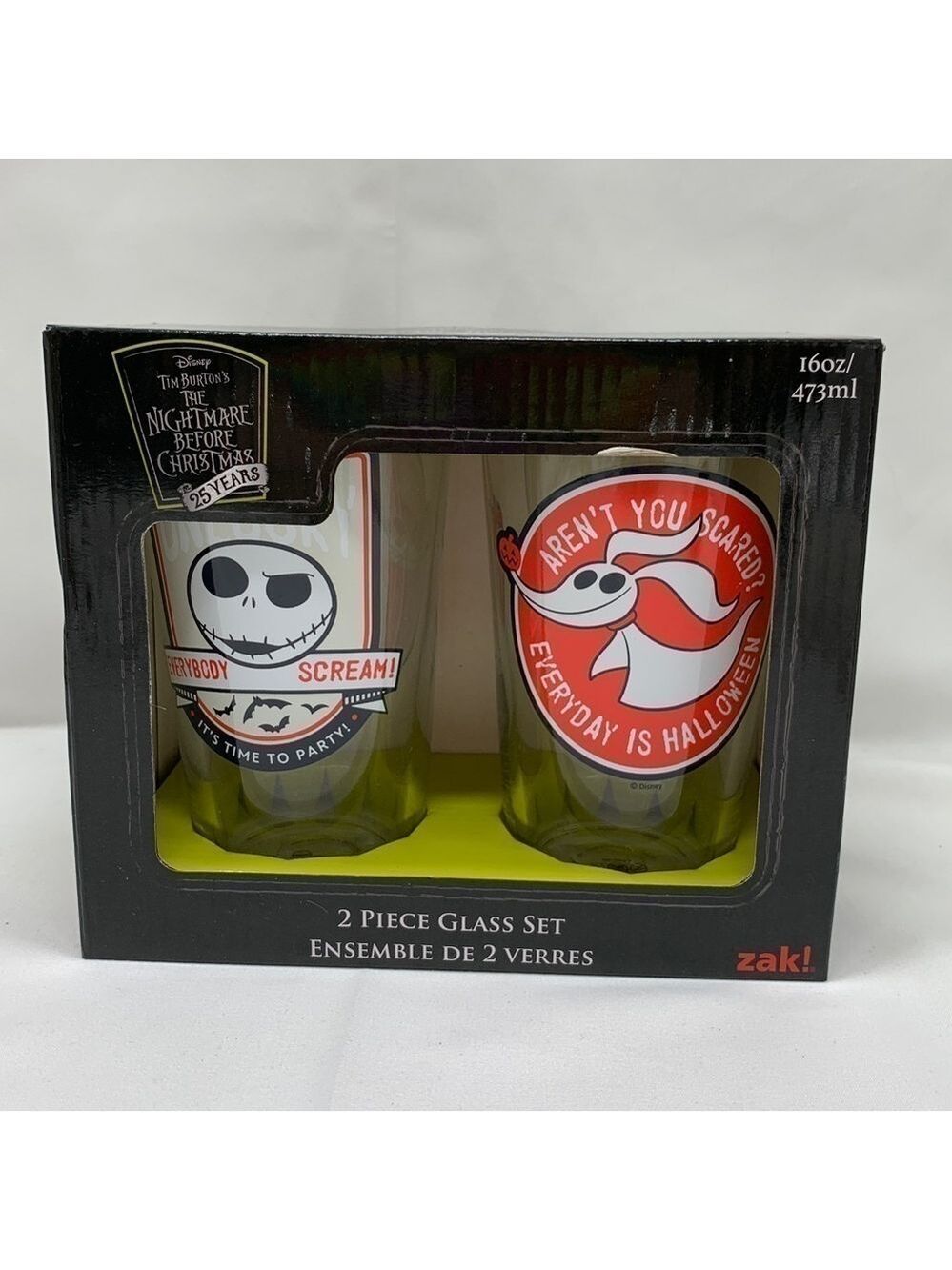 Nightmare Before Christmas Glass Set